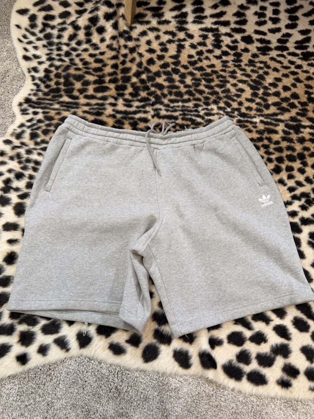 Adidas Men's Light Gray Trefoil Fleece Shorts Sz 2xL